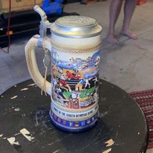 1988 Anheuser-Busch Authentic Games of the XXIVth Olympiad Seoul Lidded Stein